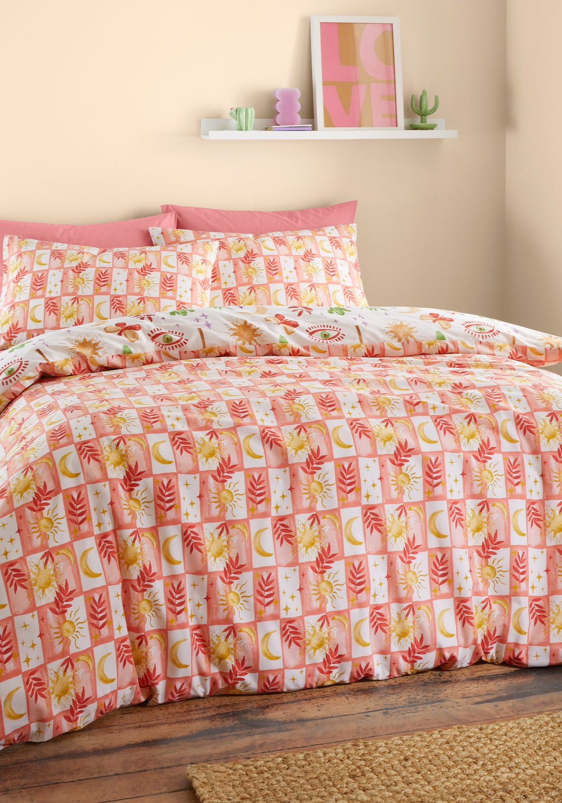 Sassy B Fiesta Reversible Duvet Cover Set - Nude 1 Shaws Department Stores