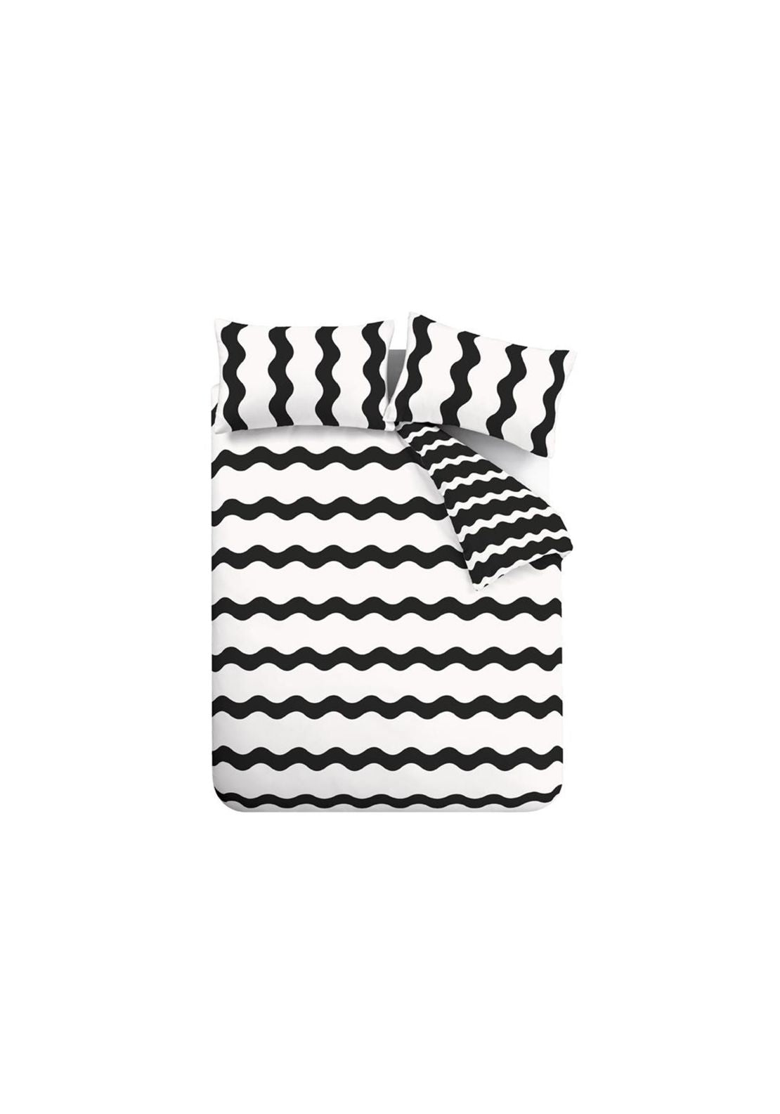 Sassy B Waves Reversible Duvet Cover Set - Black 4 Shaws Department Stores