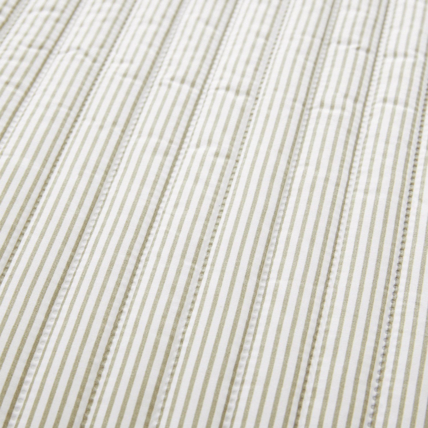 The Home Collection Stripe Quilted Reversible Bedspread 220x230cm - Green 3 Shaws Department Stores