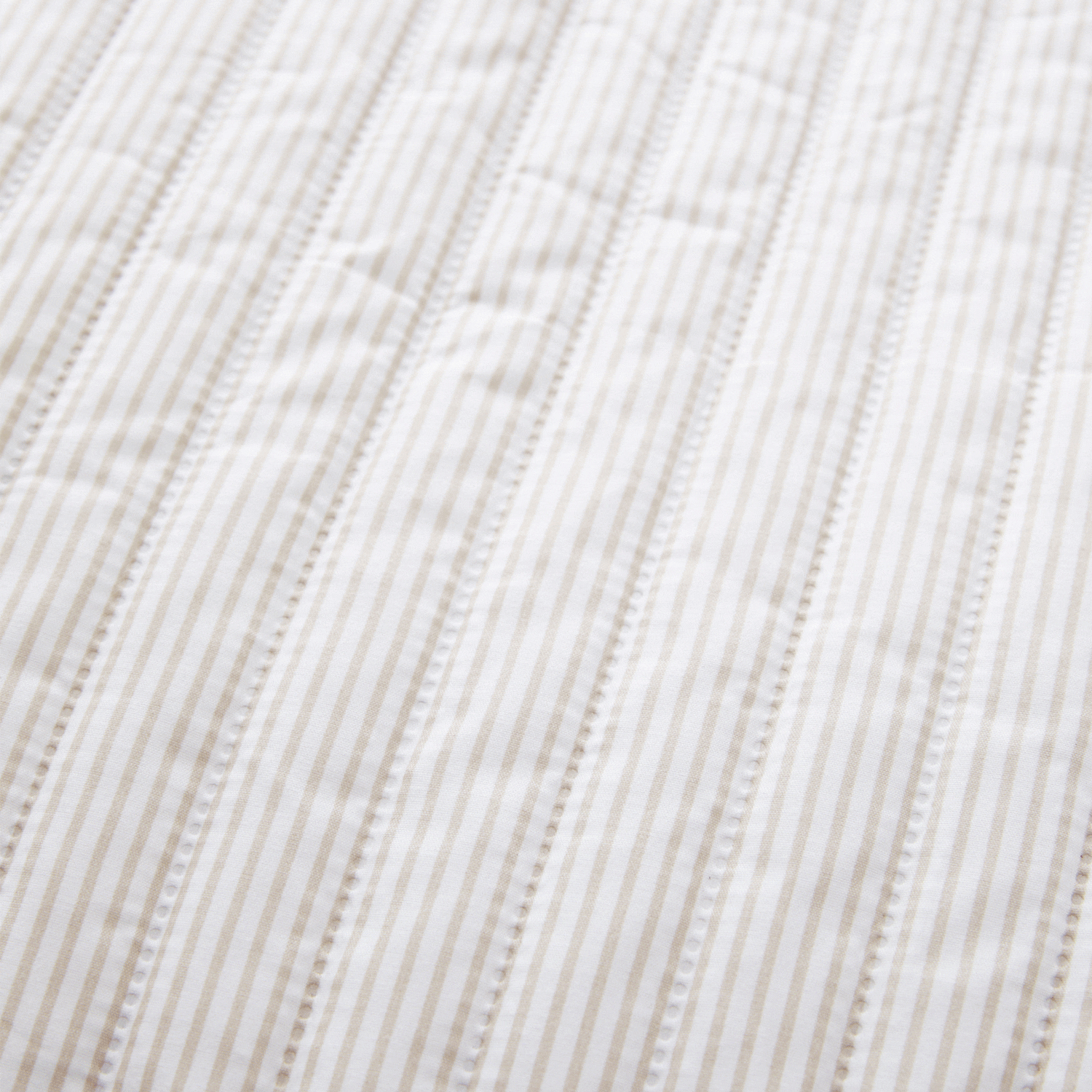 The Home Collection Stripe Quilted Reversible Bedspread 220x230cm - Natural 3 Shaws Department Stores