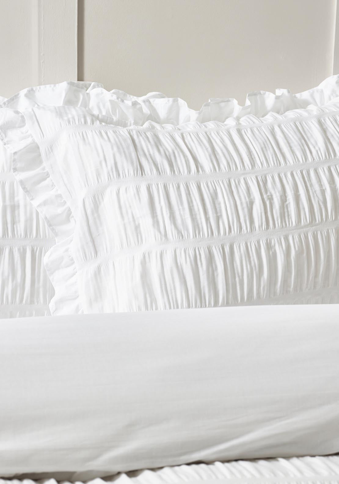 The Home Collection Textured Seersucker Frill Duvet Cover Set 2 Shaws Department Stores