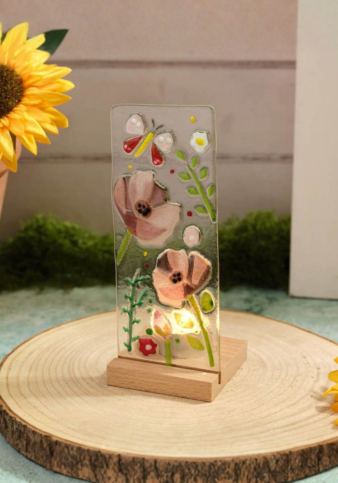 The Home Collection Lilac Flowers Tealight Holder - Multi 1 Shaws Department Stores