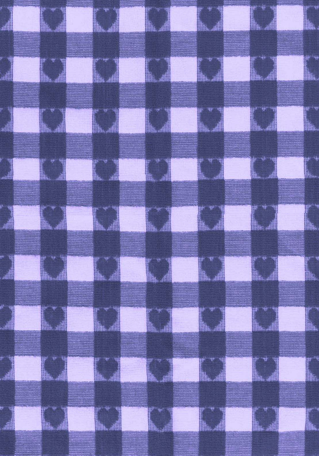 The Home Collection Hearts Check Tea Towel - Purple 3 Shaws Department Stores