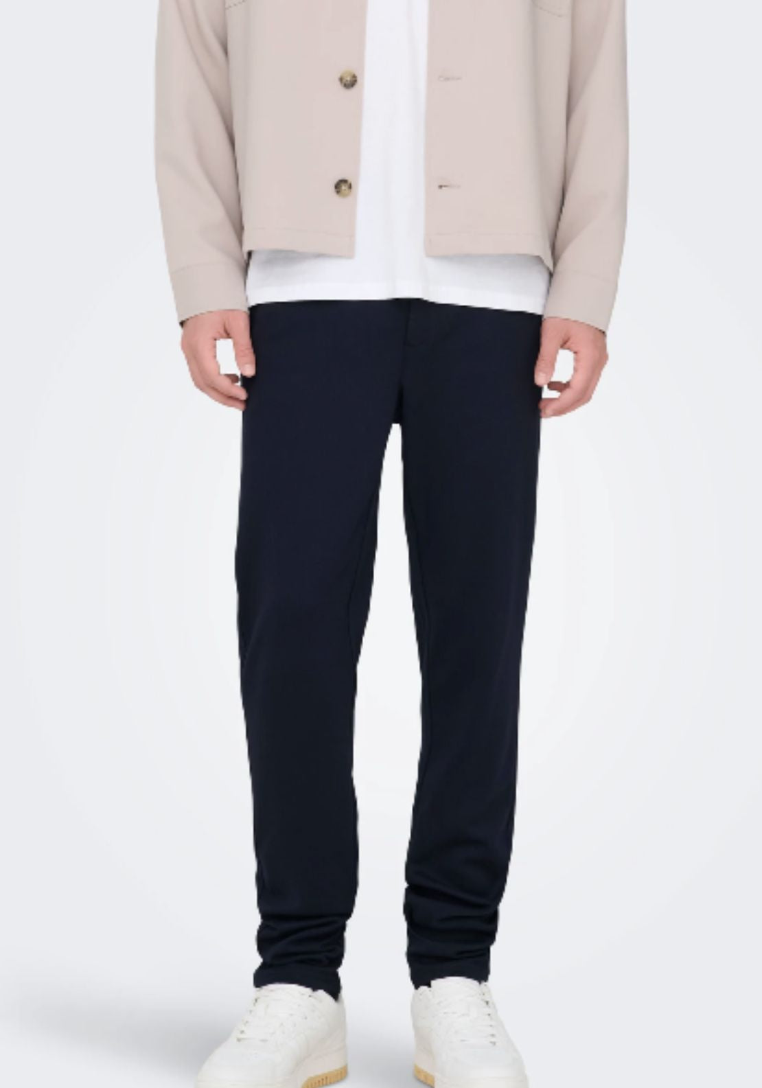 Only &amp; Sons Mark Slim Fit Chino Trousers - Night Sky 1 Shaws Department Stores