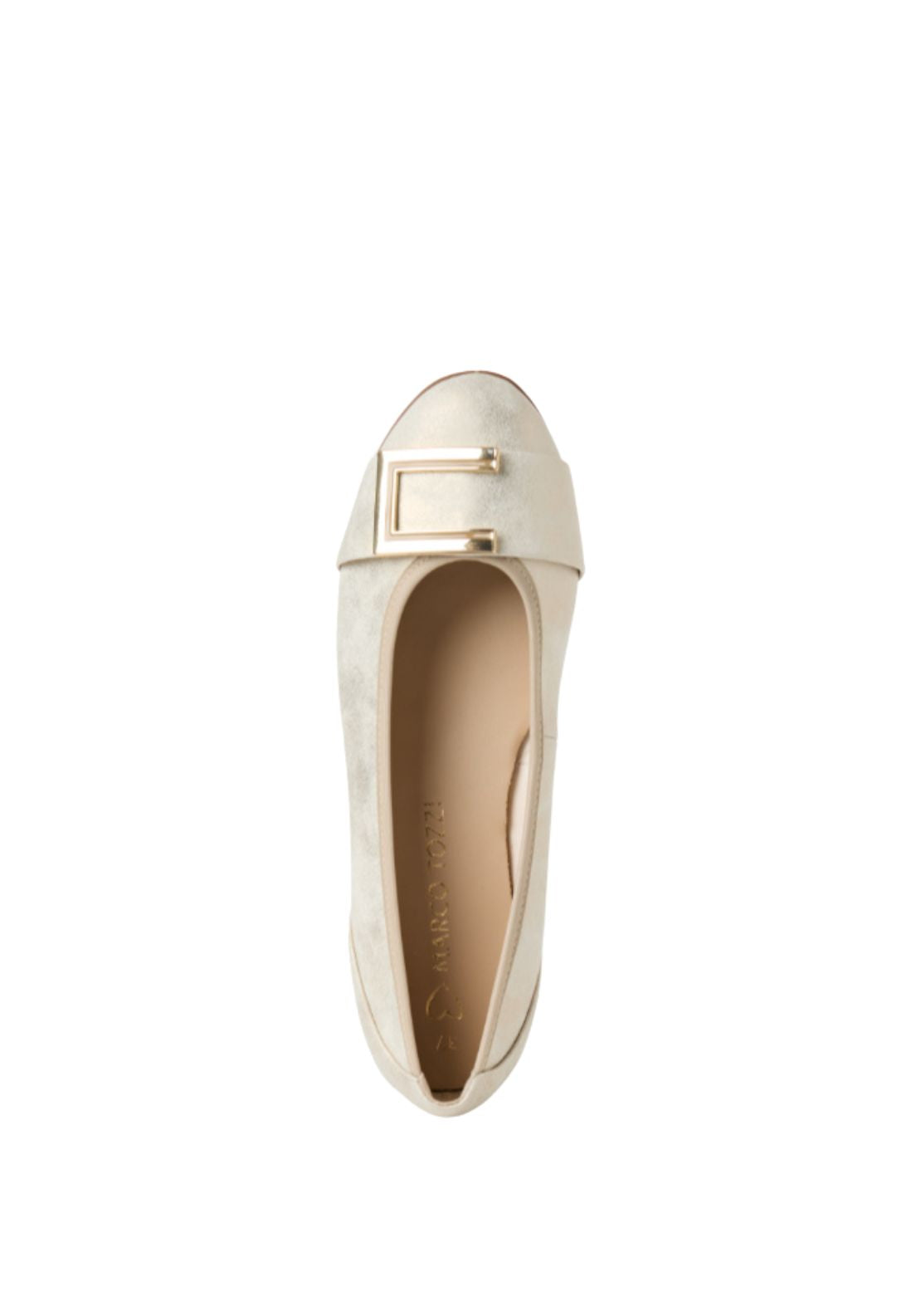 Marco Tozzi Meredith Buckle Pump - Dune Metallic 4 Shaws Department Stores