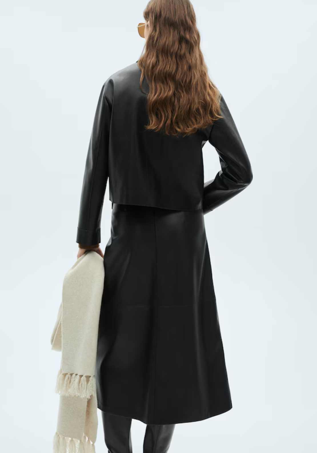 Mango Leather-effect jacket with pockets - Black 5 Shaws Department Stores