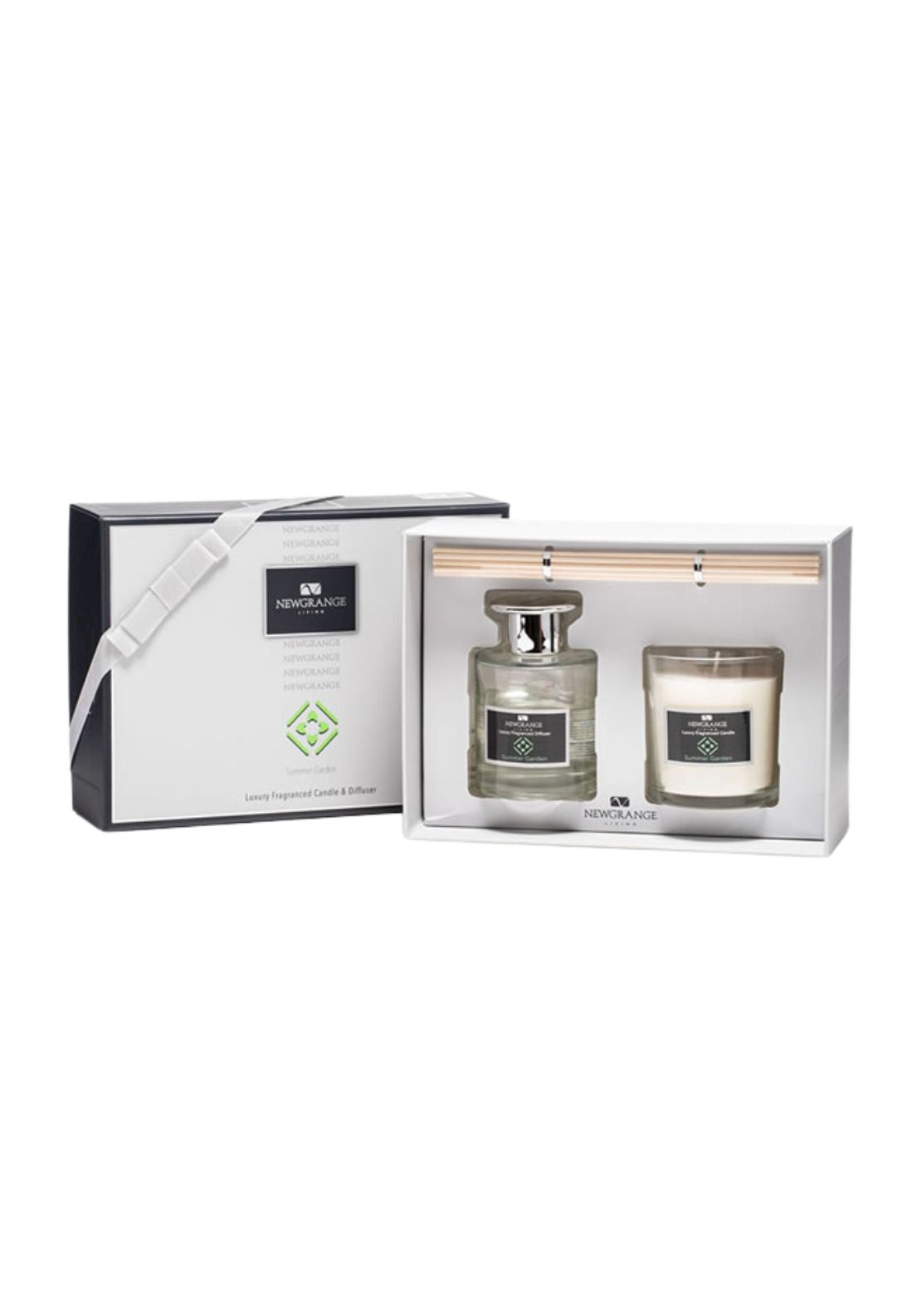 Newgrange Living Lemongrass Candle Diffuser Set - White 1 Shaws Department Stores