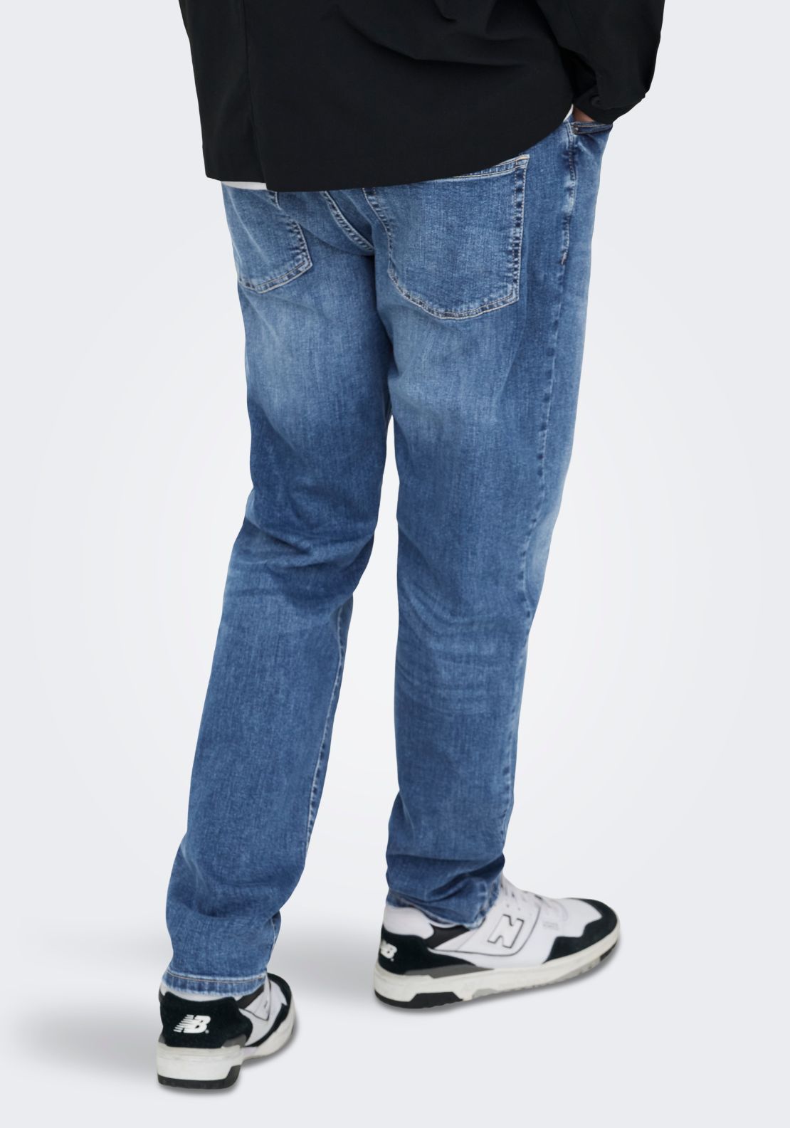 Only &amp; Sons Mid Waist Regular Fit Jeans - Blue 2 Shaws Department Stores