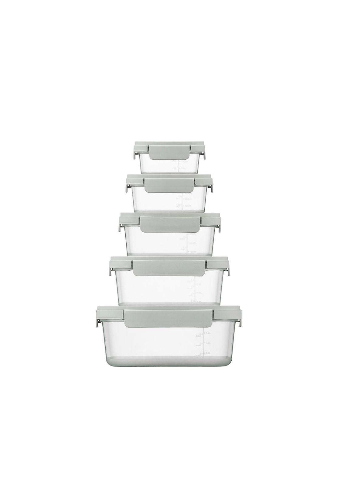 Locknlock Nestnlock Container Set 5 Piece - Sage 1 Shaws Department Stores