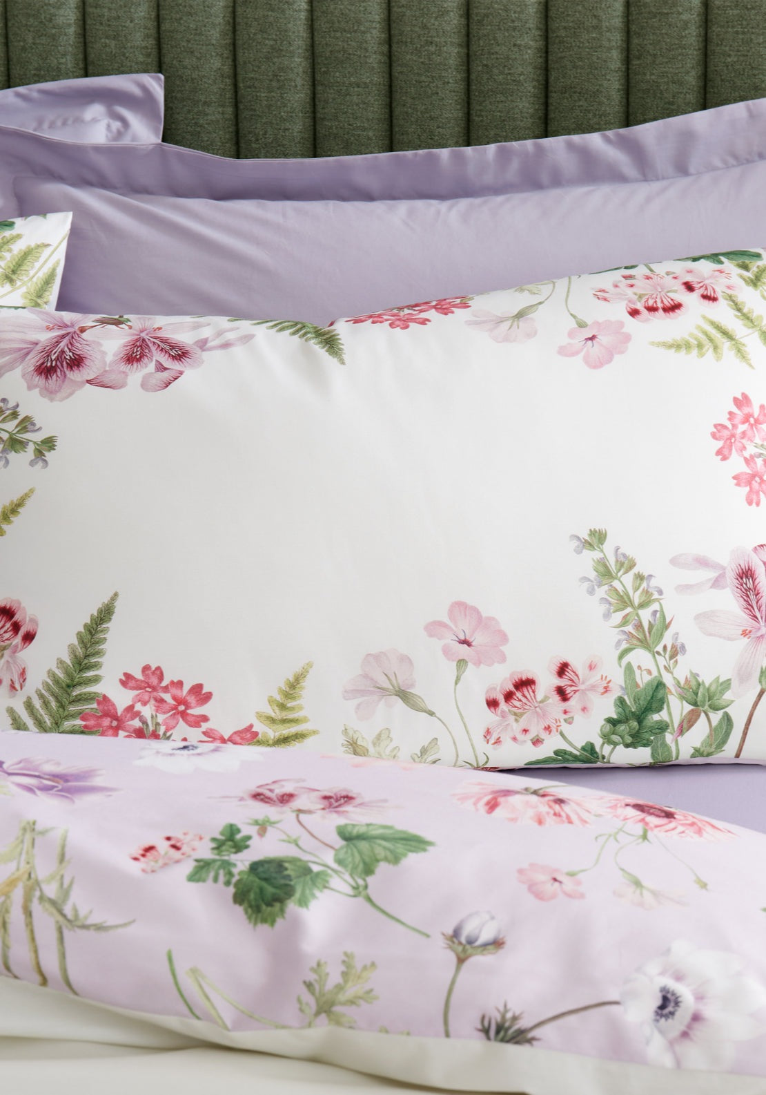 Rhs Serenity Garden Reversible Cotton Duvet Cover Set - Purple 3 Shaws Department Stores