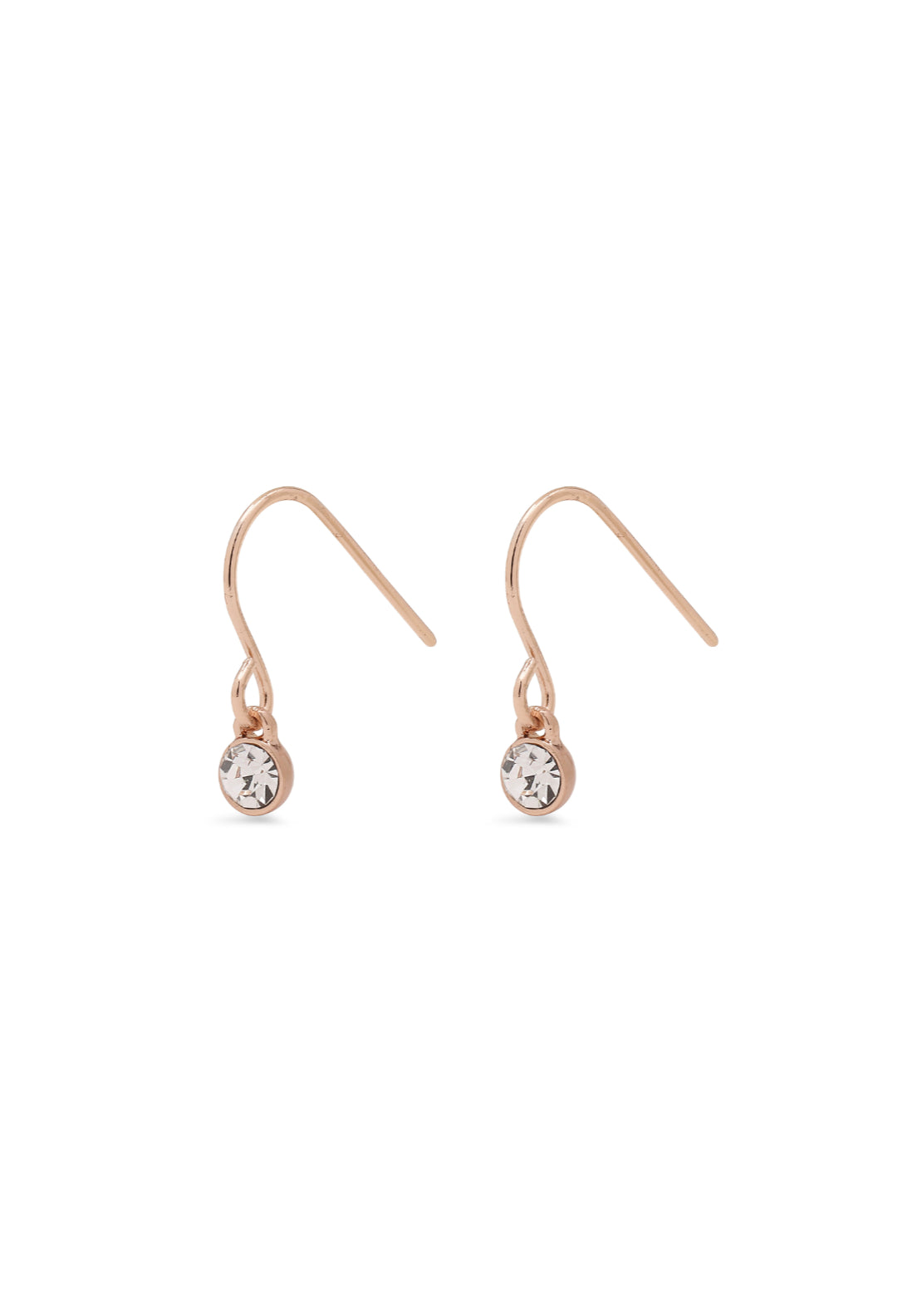 Lucia Rose Gold Plated Crystal Earrings - Rosa Gold Plated