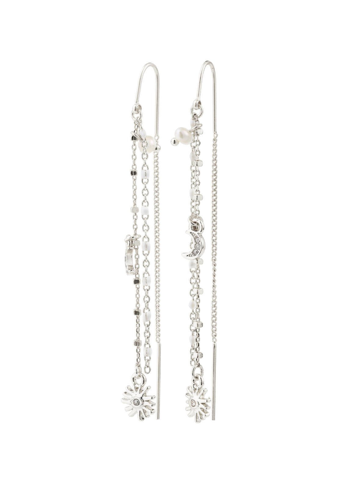 Mylan Silver Plated Chain Earrings - Silver