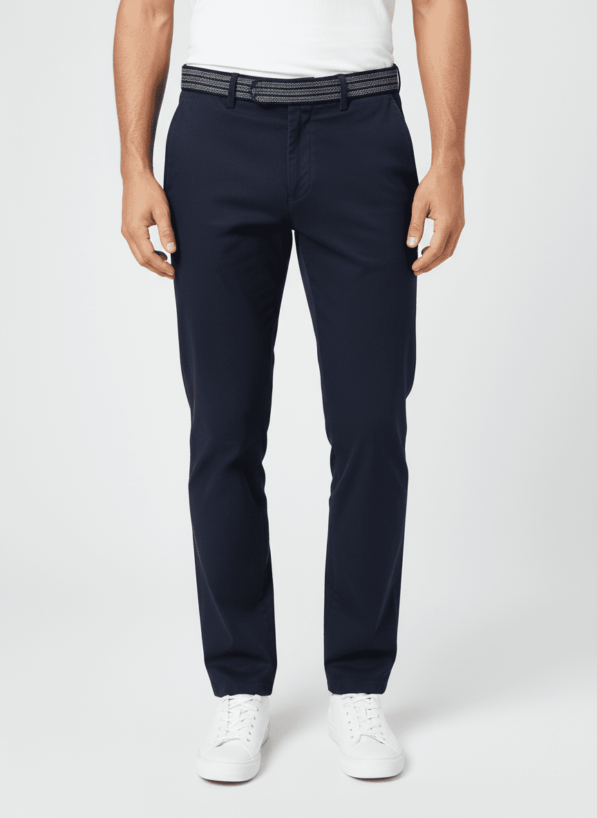 Drifter Driscoll Chino Trousers - Blue 1 Shaws Department Stores