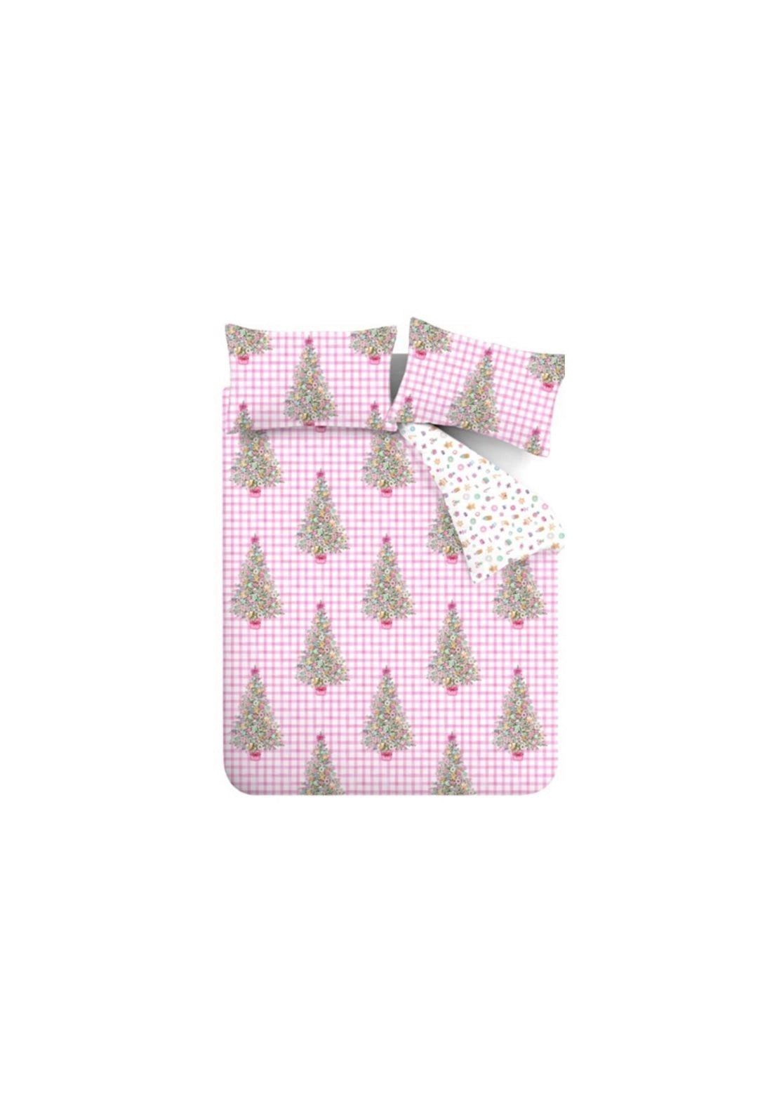 Catherine Lansfield Christmas Sweets &amp; Treats Reversible Duvet Cover Set - Pink 5 Shaws Department Stores