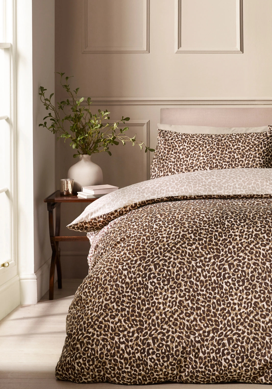 Animal Print So Soft Reversible Duvet Cover Set - Brown