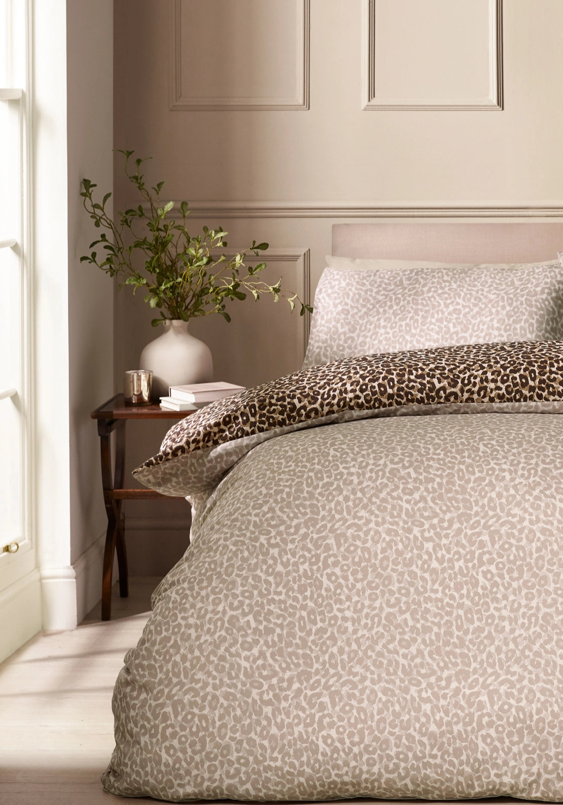 Animal Print So Soft Reversible Duvet Cover Set - Brown