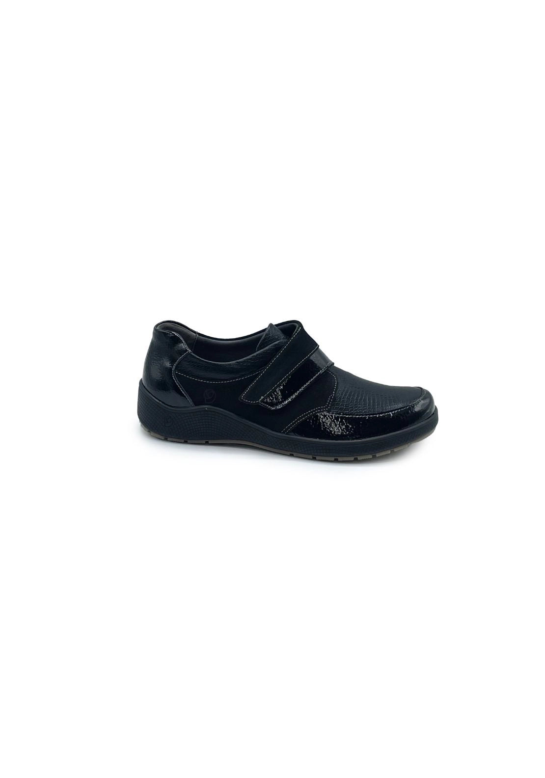 Suave Supportive Velcro Shoe - Black 2 Shaws Department Stores