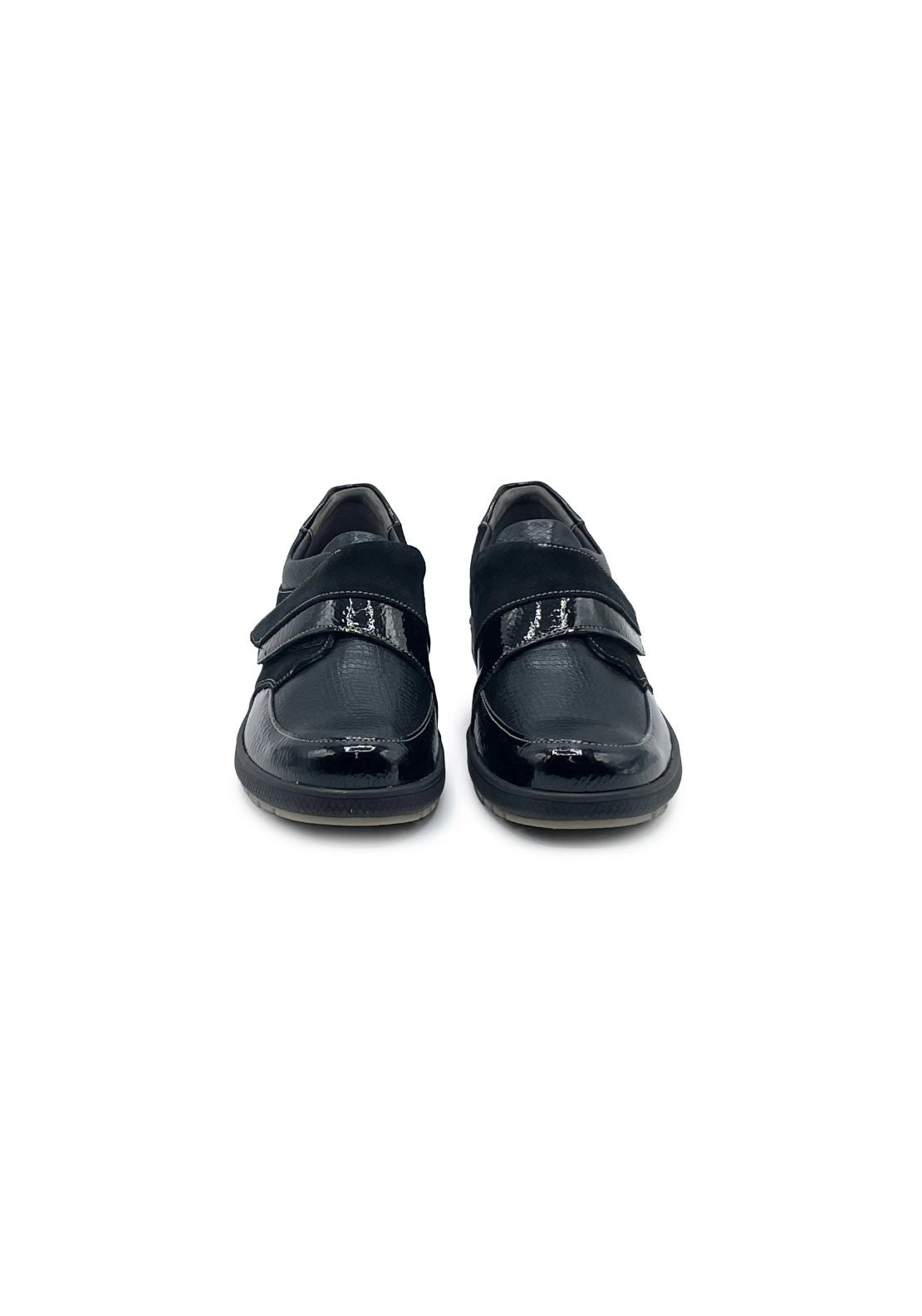 Suave Supportive Velcro Shoe - Black 4 Shaws Department Stores