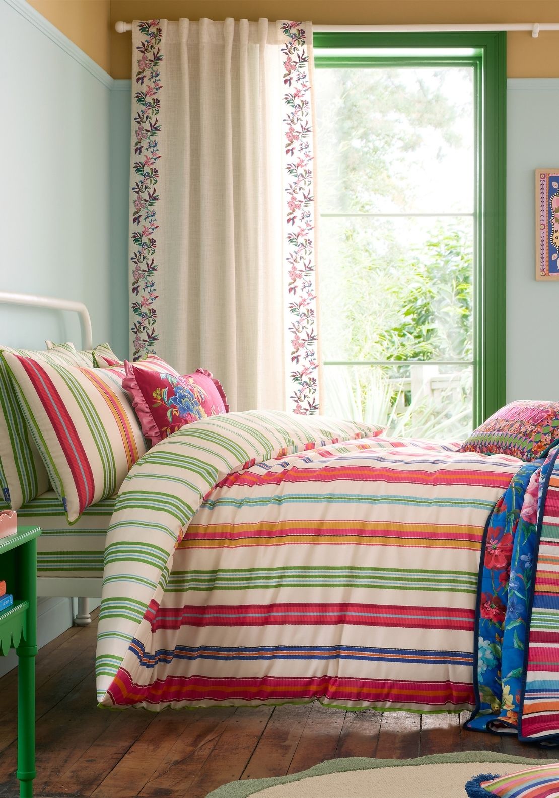 Sophie Robinson Sophie Stripe 100% Cotton Reversible Duvet Cover Set - Multi 1 Shaws Department Stores