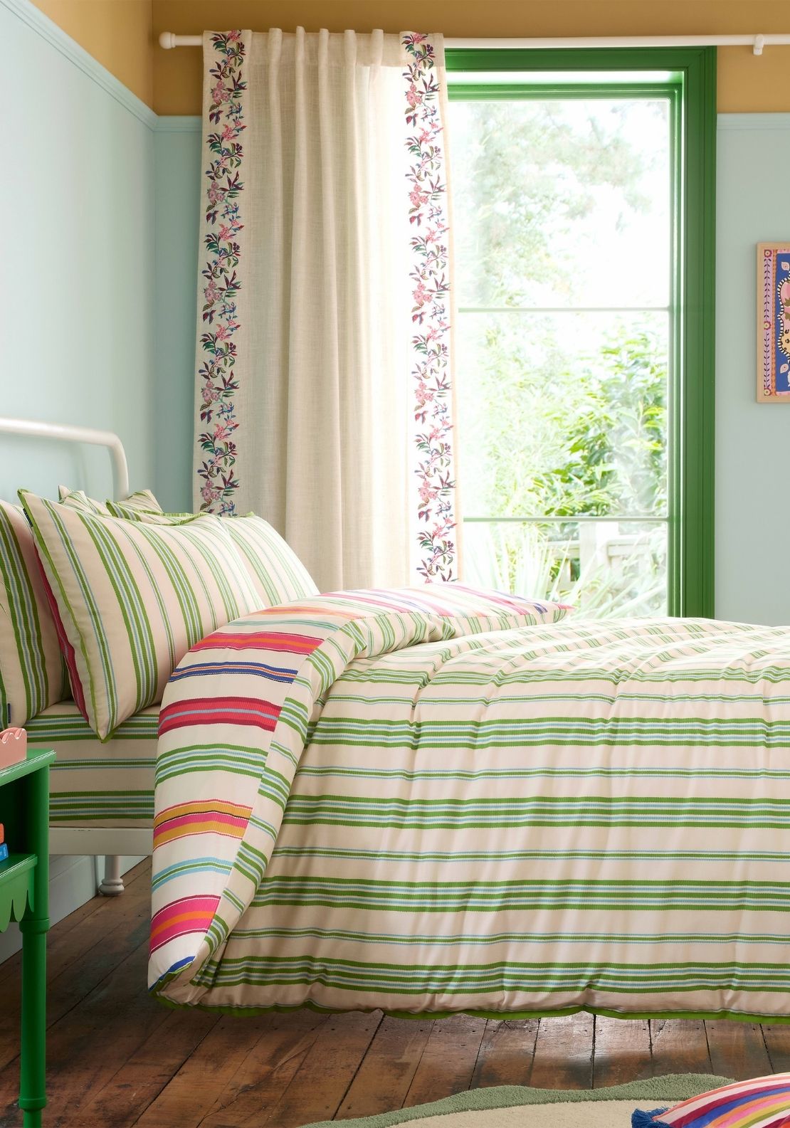 Sophie Robinson Sophie Stripe 100% Cotton Reversible Duvet Cover Set - Multi 2 Shaws Department Stores