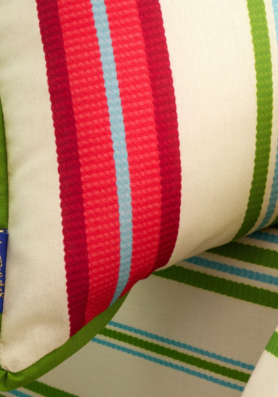 Sophie Robinson Sophie Stripe 100% Cotton Reversible Standard Pillowcase - Green 4 Shaws Department Stores