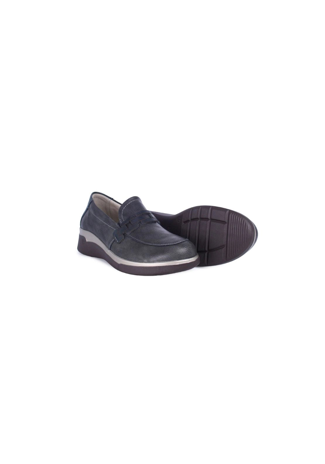 Suave Wedge Loafer - Grey 5 Shaws Department Stores