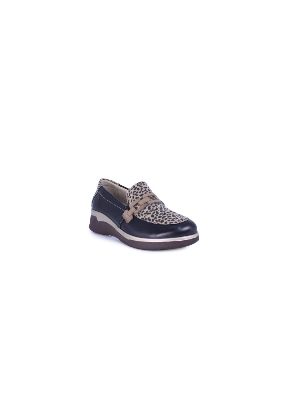 Suave Wedge Loafer - Black Leopard 2 Shaws Department Stores