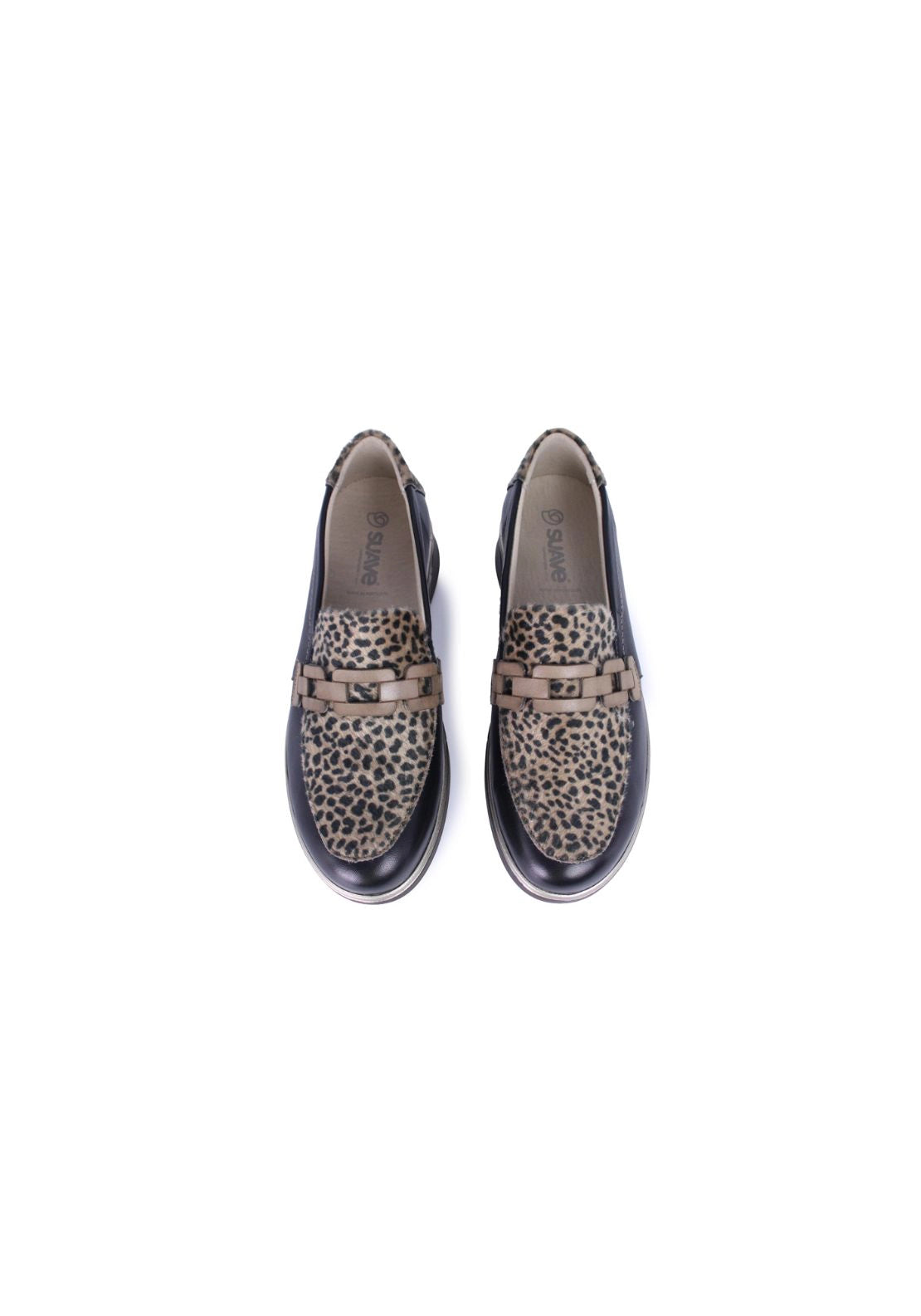 Suave Wedge Loafer - Black Leopard 4 Shaws Department Stores