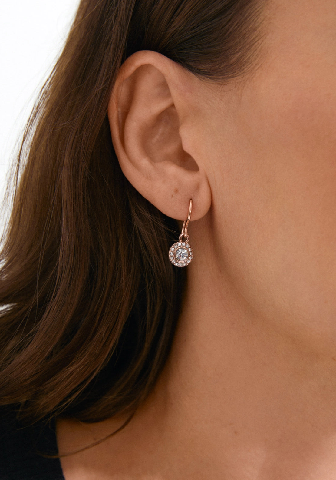 Clementine Rose Gold Plated Crystal Earrings - Rose Gold Plated