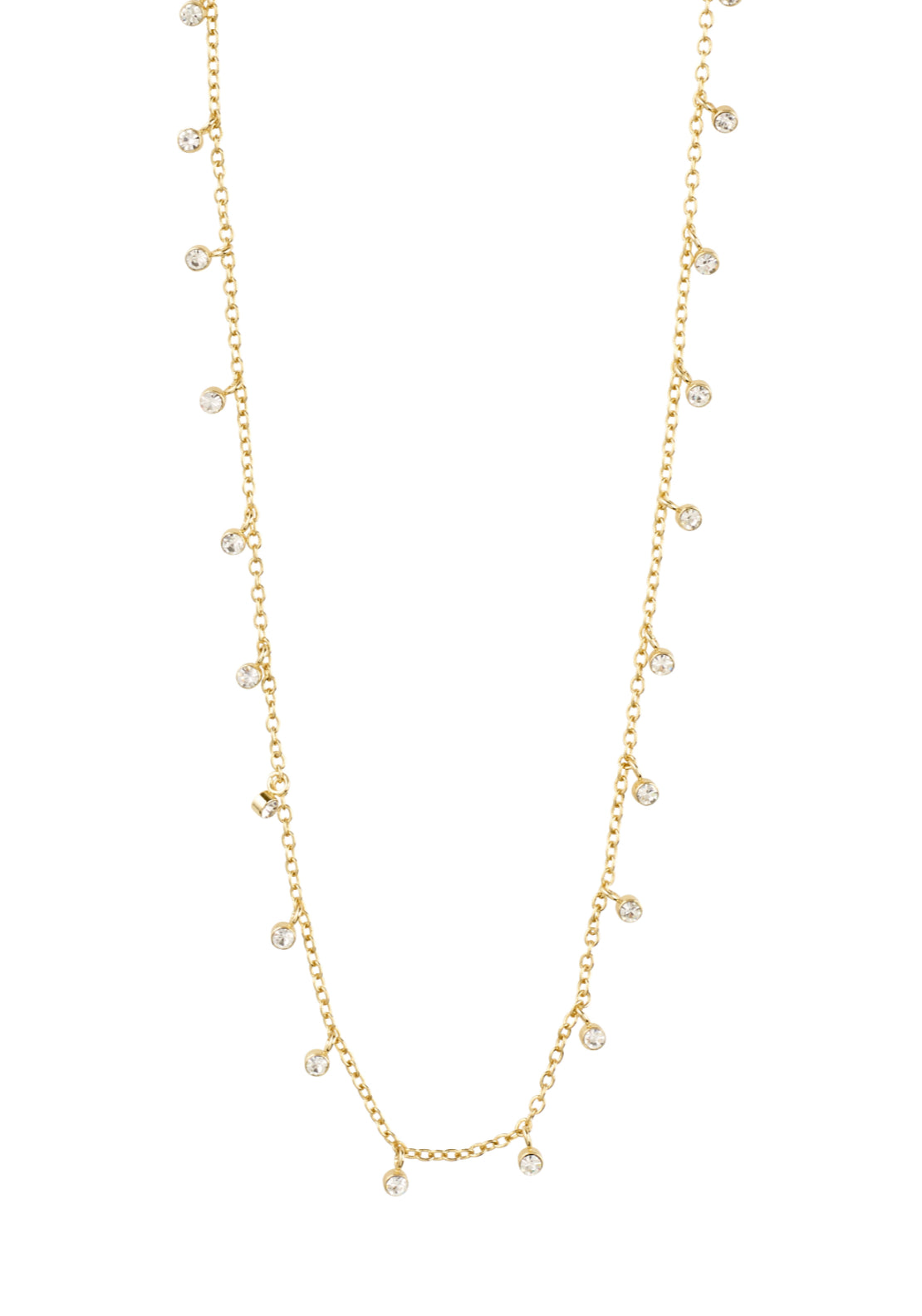Maja Gold Plated Crystal Drop Necklace - Gold