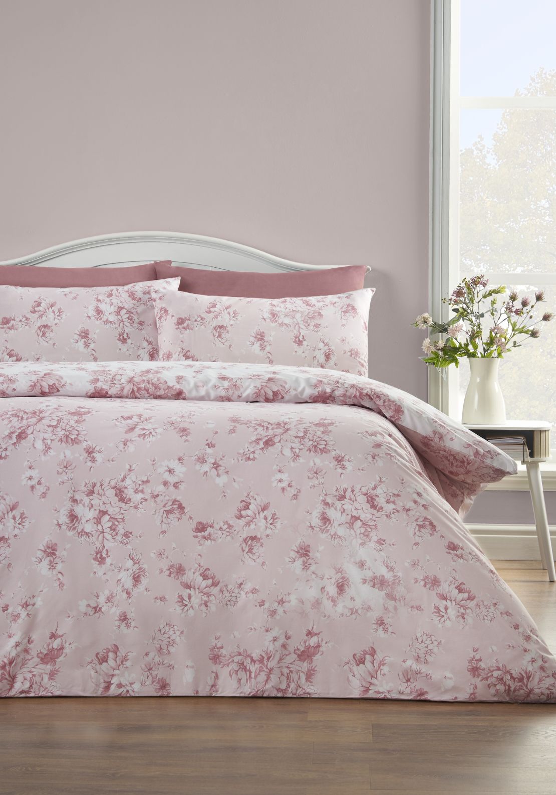 The Home Collection Amelie Floral Toile Duvet Cover Set - Pink 2 Shaws Department Stores