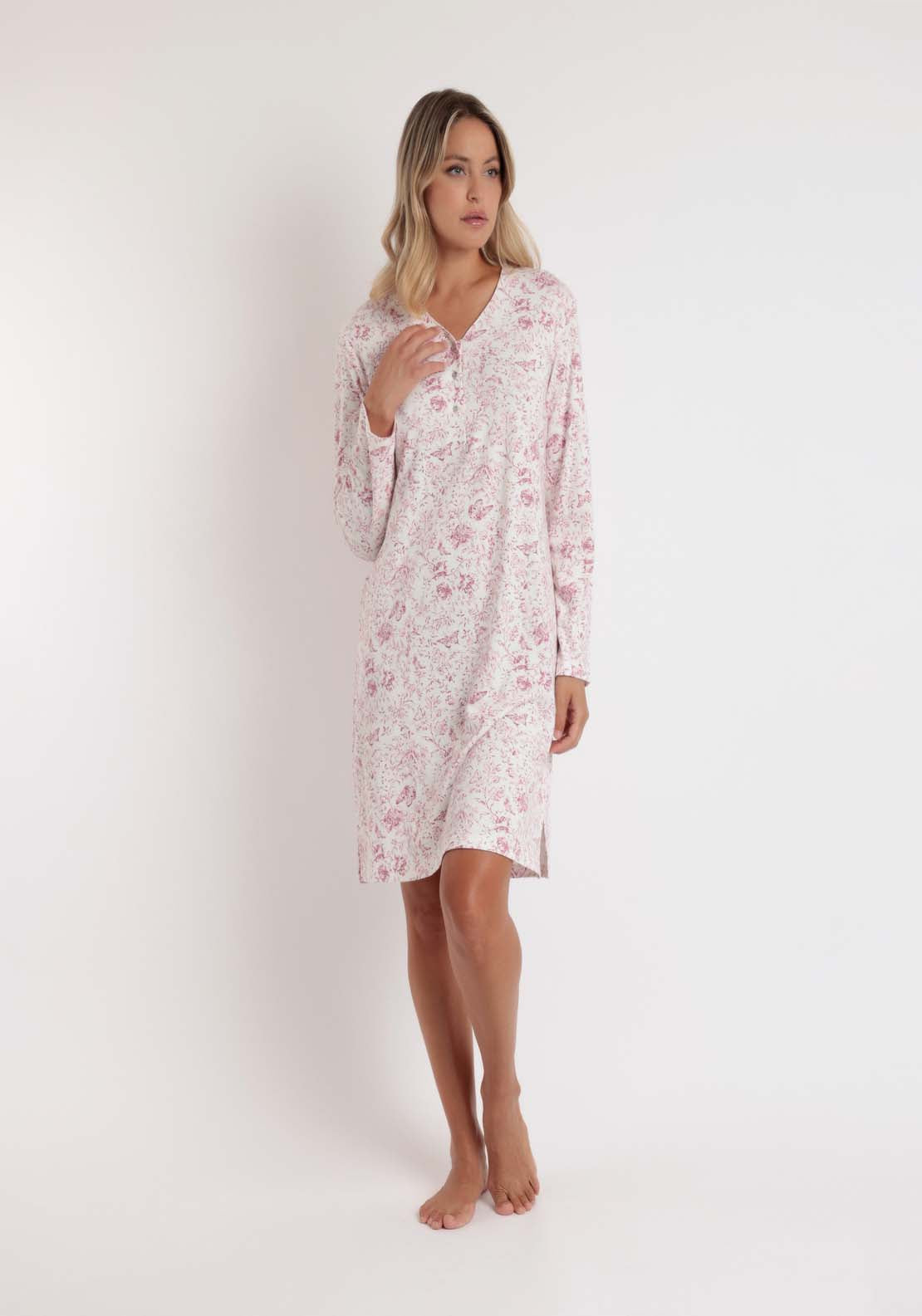 Admas Floral Nightdress - Rose 1 Shaws Department Stores