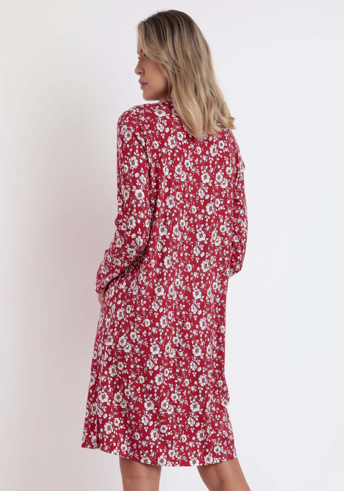 Admas Nightdress Flowers - Red 2 Shaws Department Stores