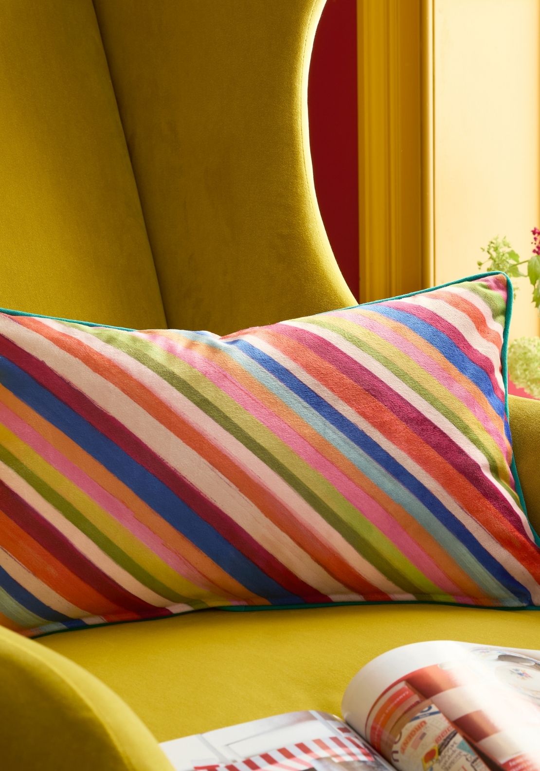 Sophie Robinson Darling Ditsy Reversible Feather Filled Cushion - Multi 2 Shaws Department Stores