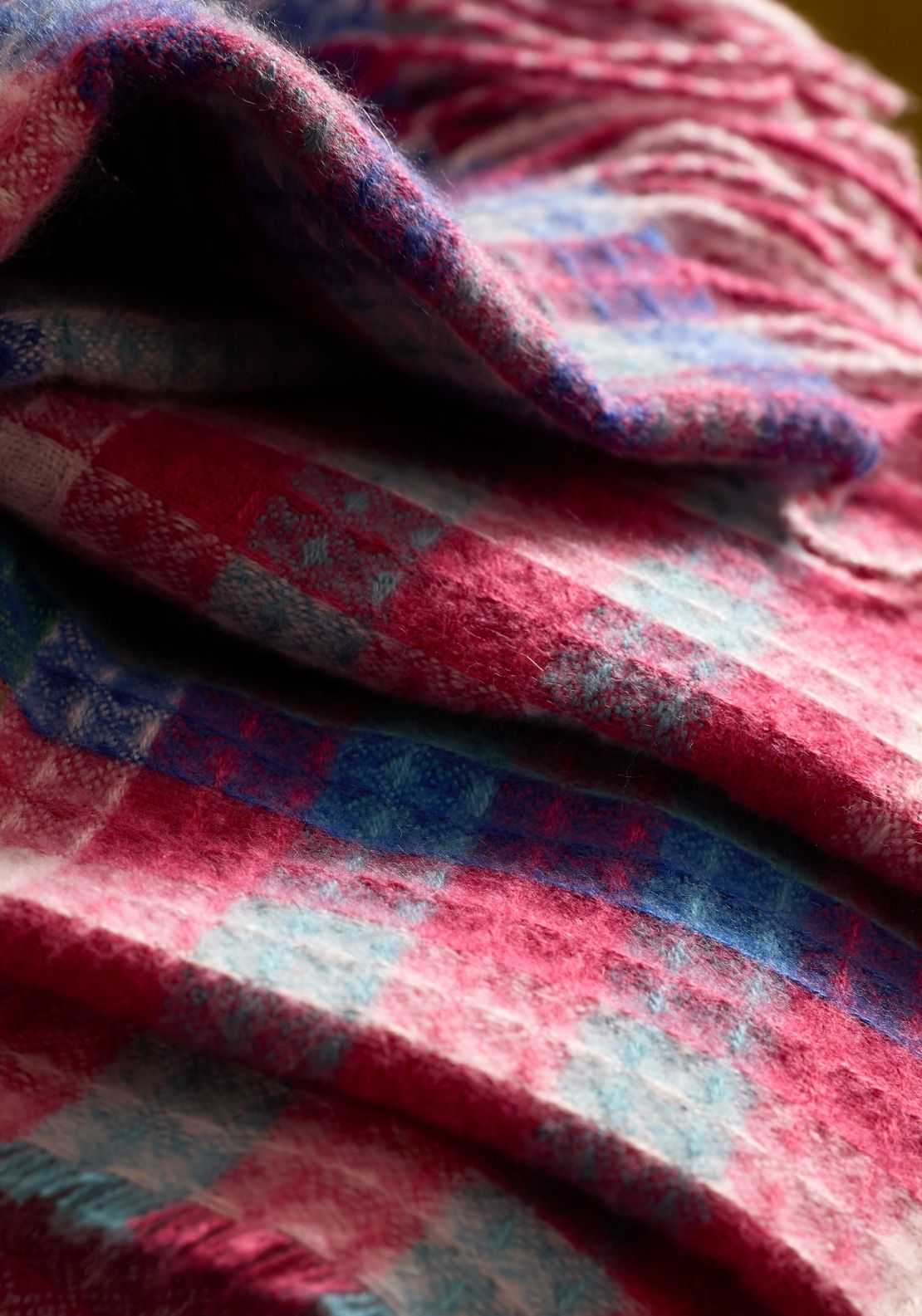 Sophie Robinson Darling Waffle Check Blanket Throw - Multi 2 Shaws Department Stores