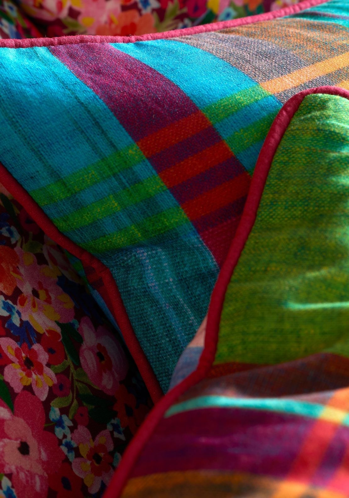 Sophie Robinson Wanderweave Ikat Check 100% Cotton Reversible Duvet Cover Set - Multi 5 Shaws Department Stores