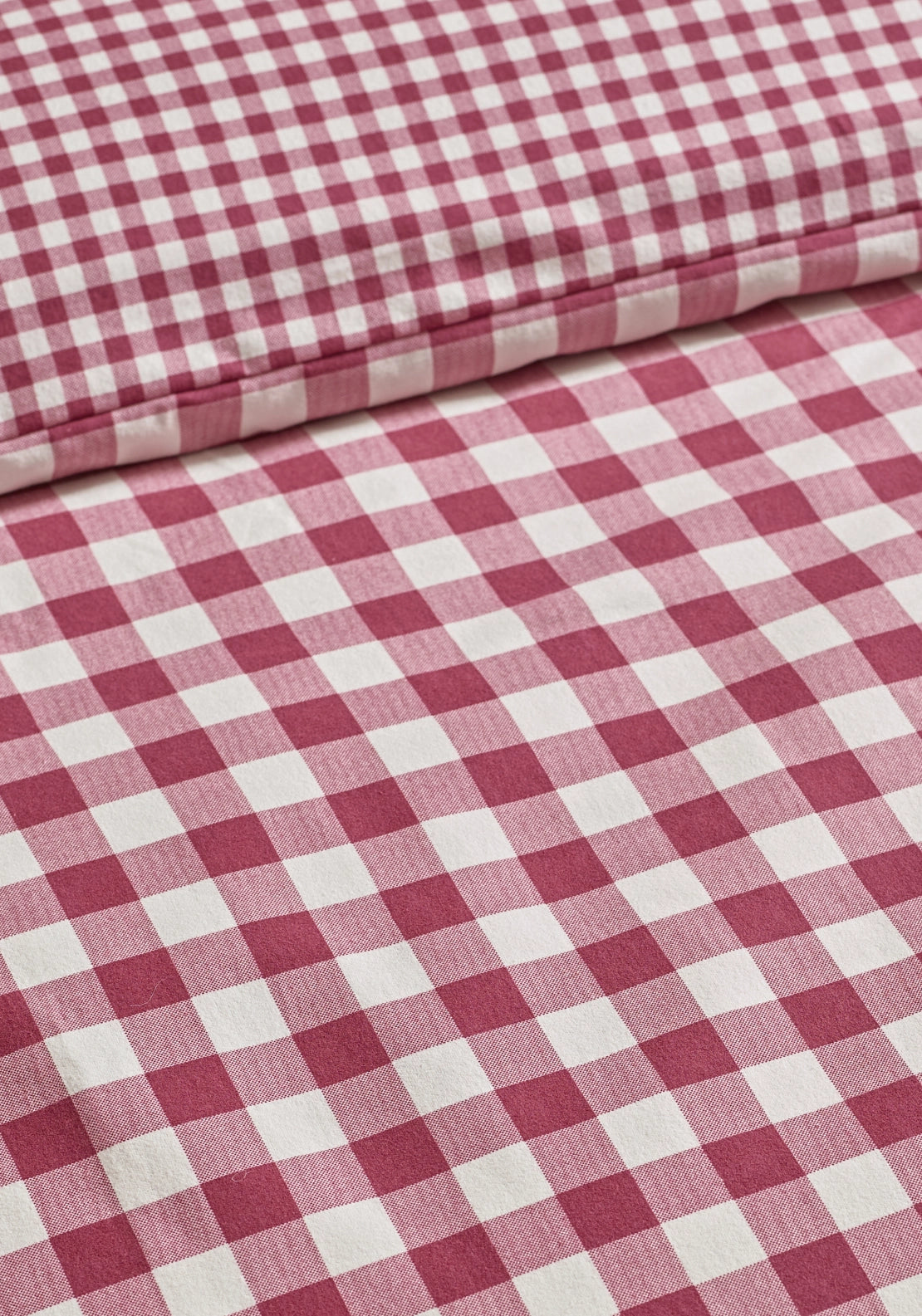 The Home Collection 100% Brushed Cotton Autumnal Check Reversible Duvet Cover Set - Red 5 Shaws Department Stores