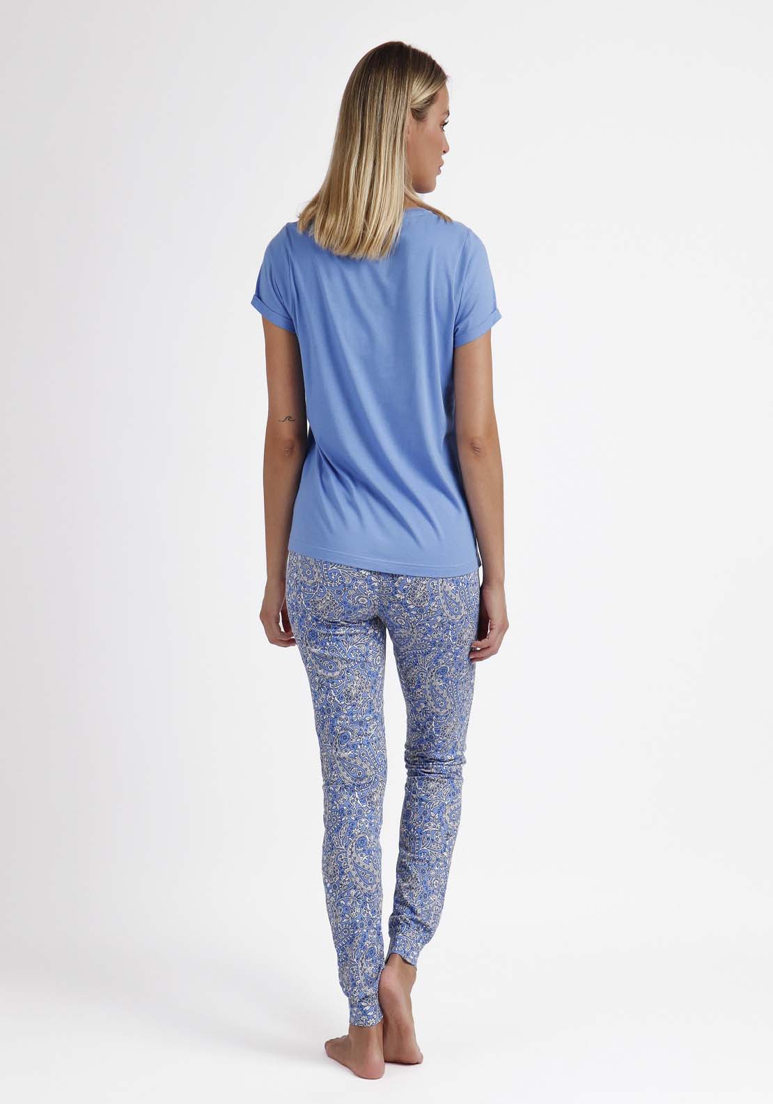 Adams Love Cashmere Short Sleeve Pajamas - Blue 5 Shaws Department Stores