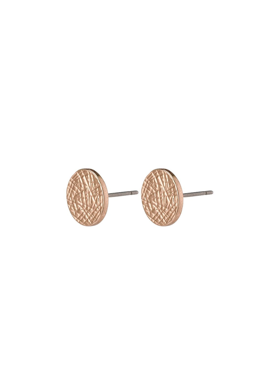 Wynonna Rose Gold Plated Rustic Earrings - Rose Gold Plated