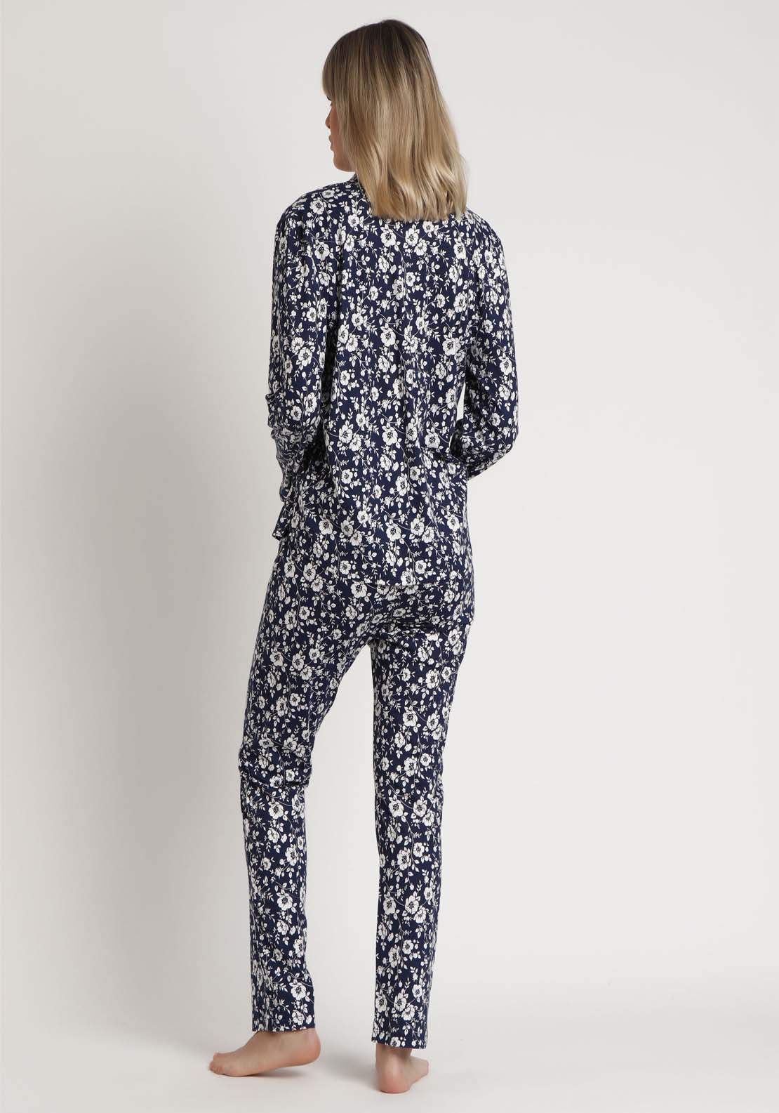 Admas Masculine Pj Flower Print - Navy 4 Shaws Department Stores