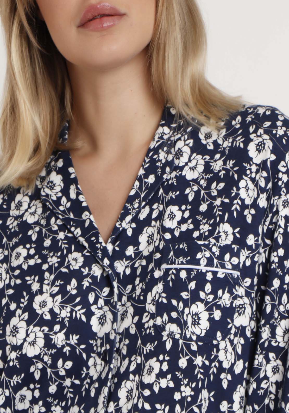 Admas Masculine Pj Flower Print - Navy 5 Shaws Department Stores