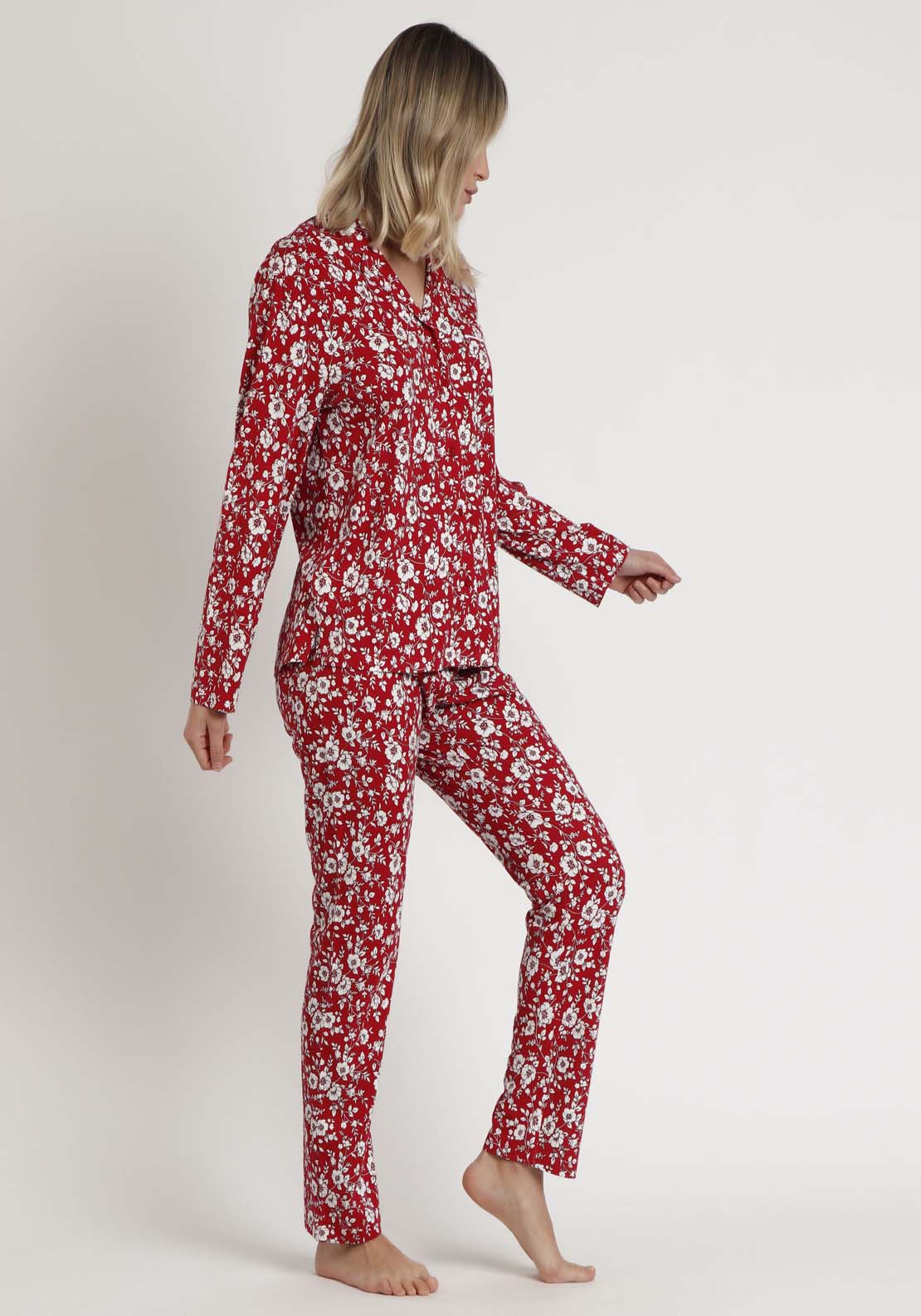 Admas Masculine Pj Flower Print - Red 2 Shaws Department Stores