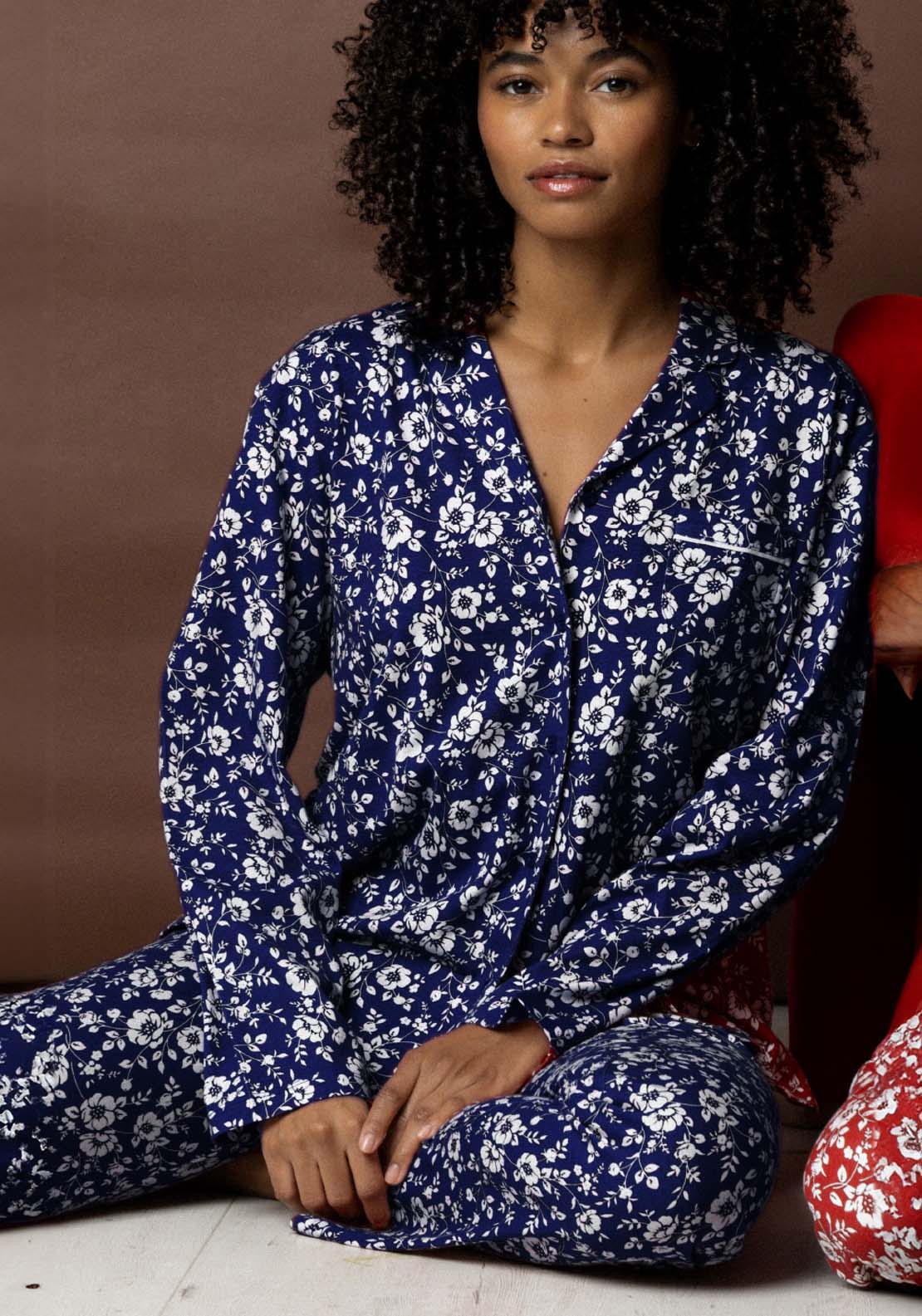 Admas Masculine Pj Flower Print - Navy 1 Shaws Department Stores