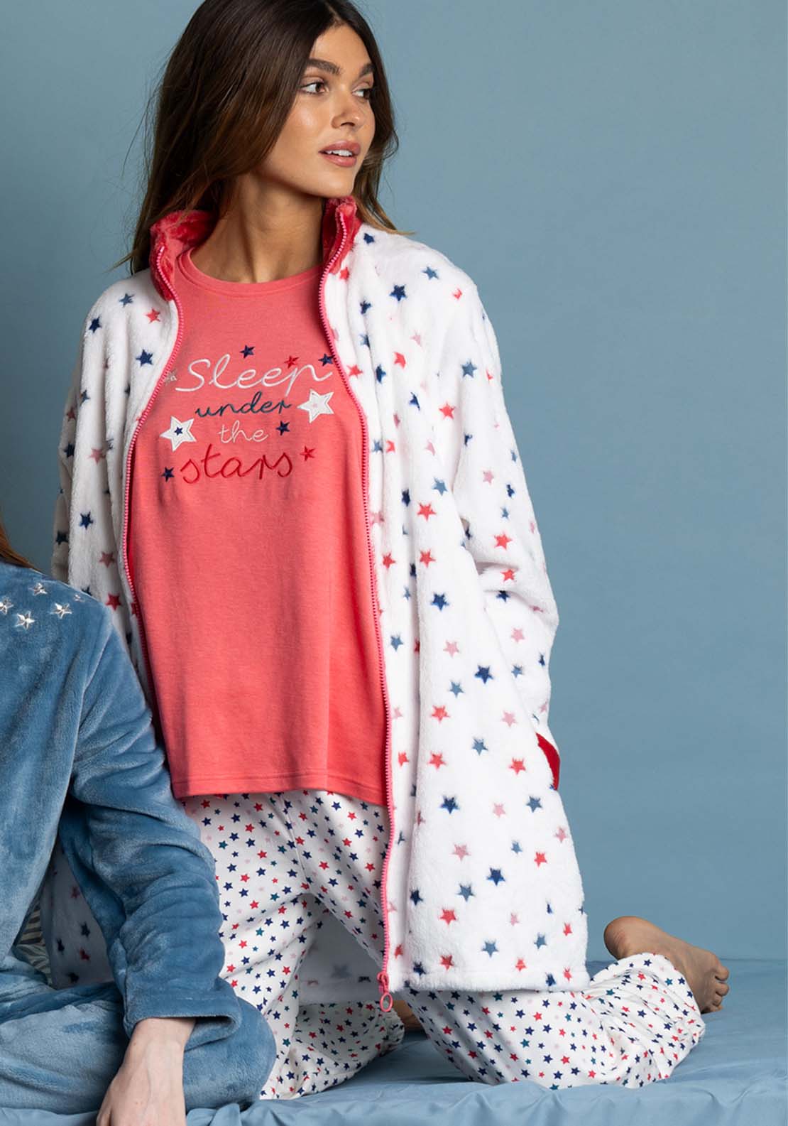 Admas Sleep Under The Stars Fleece - Coral 1 Shaws Department Stores