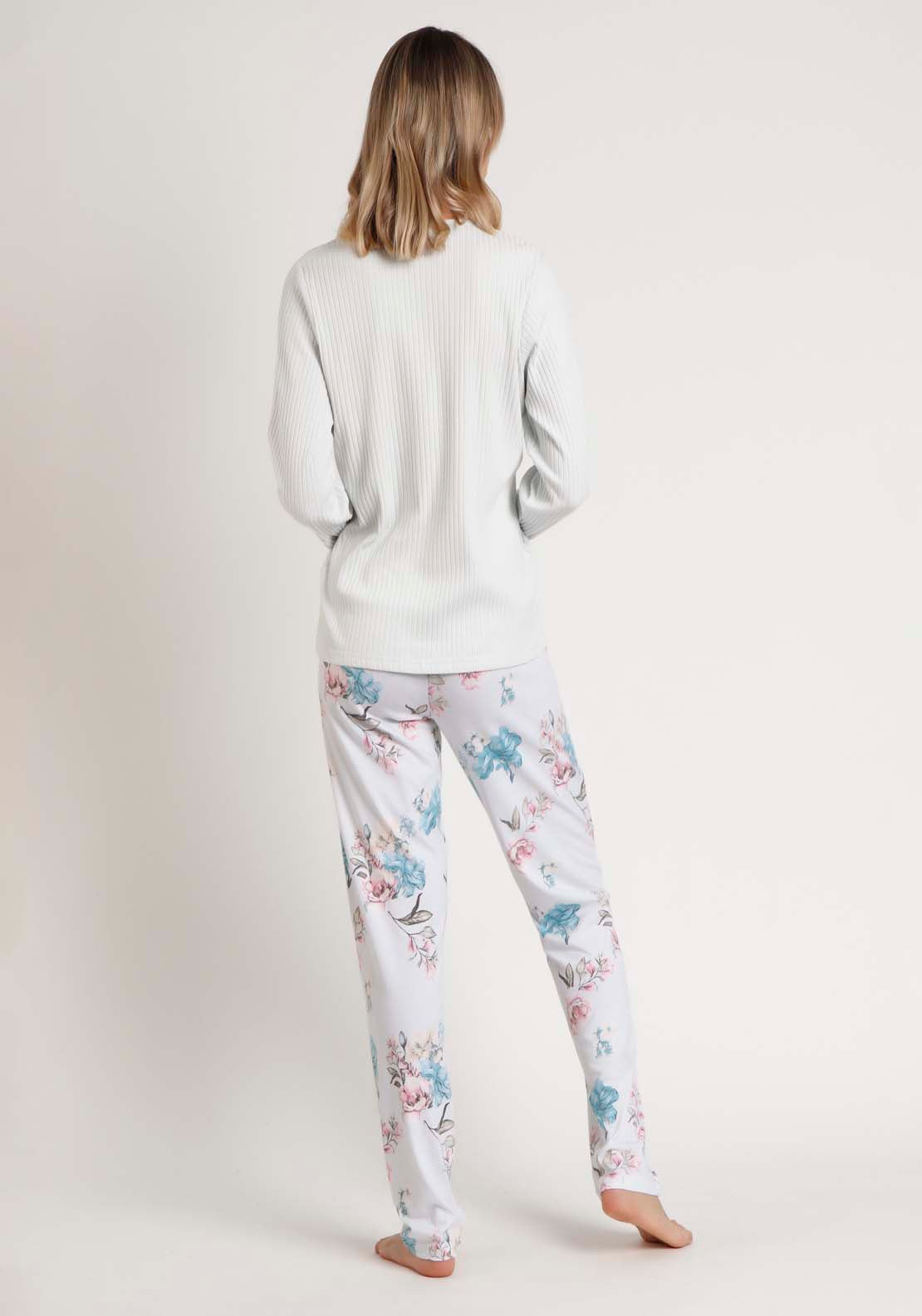 Admas Plain Top Pj Set - Blue 4 Shaws Department Stores