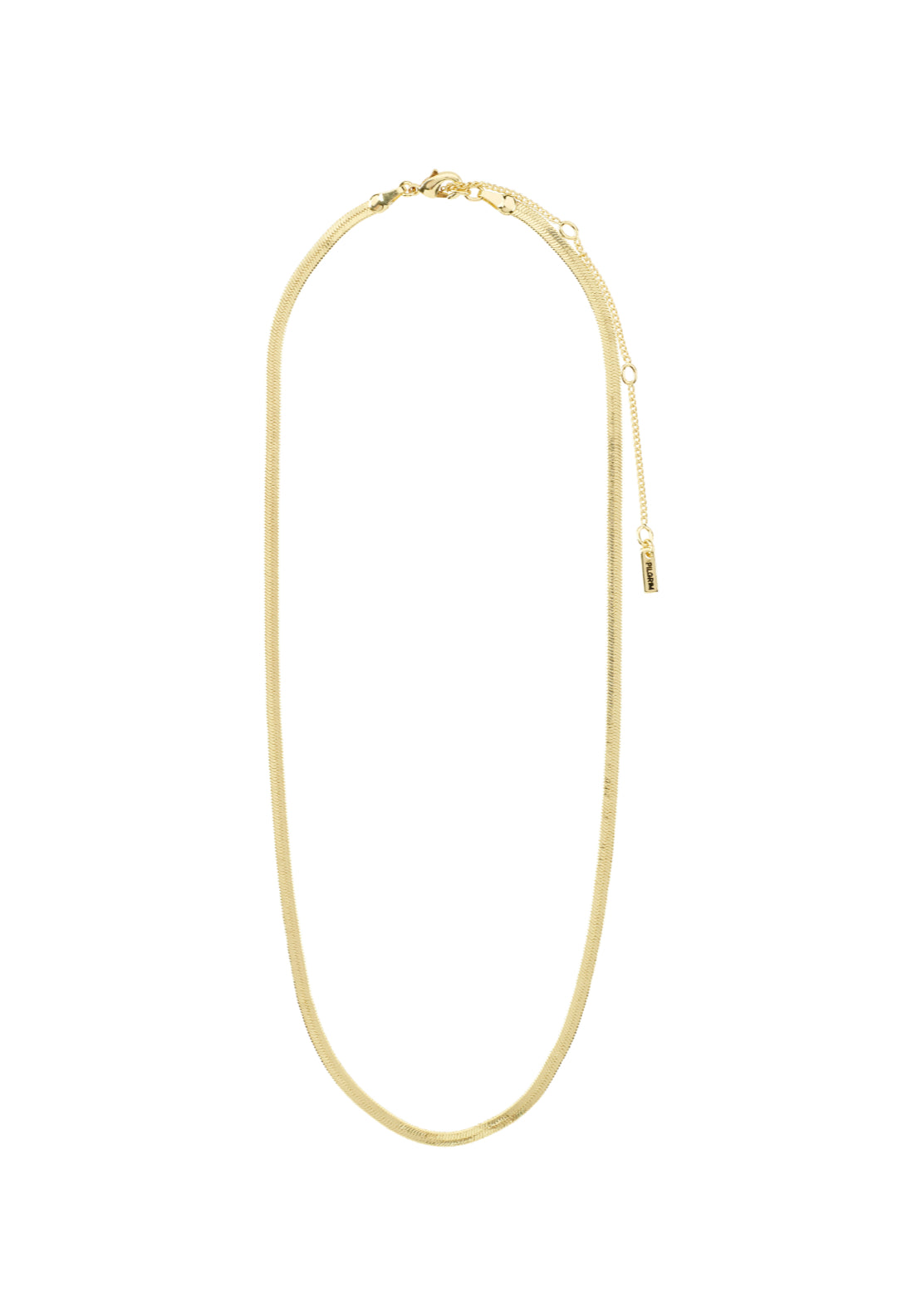 Joanna Gold Plated Flat Snake Chain Necklace - Gold