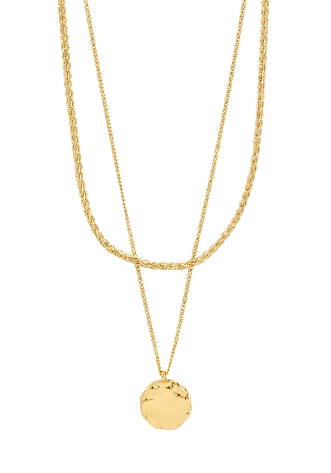Declan Gold Plated 2 In 1 Necklace Set - Gold