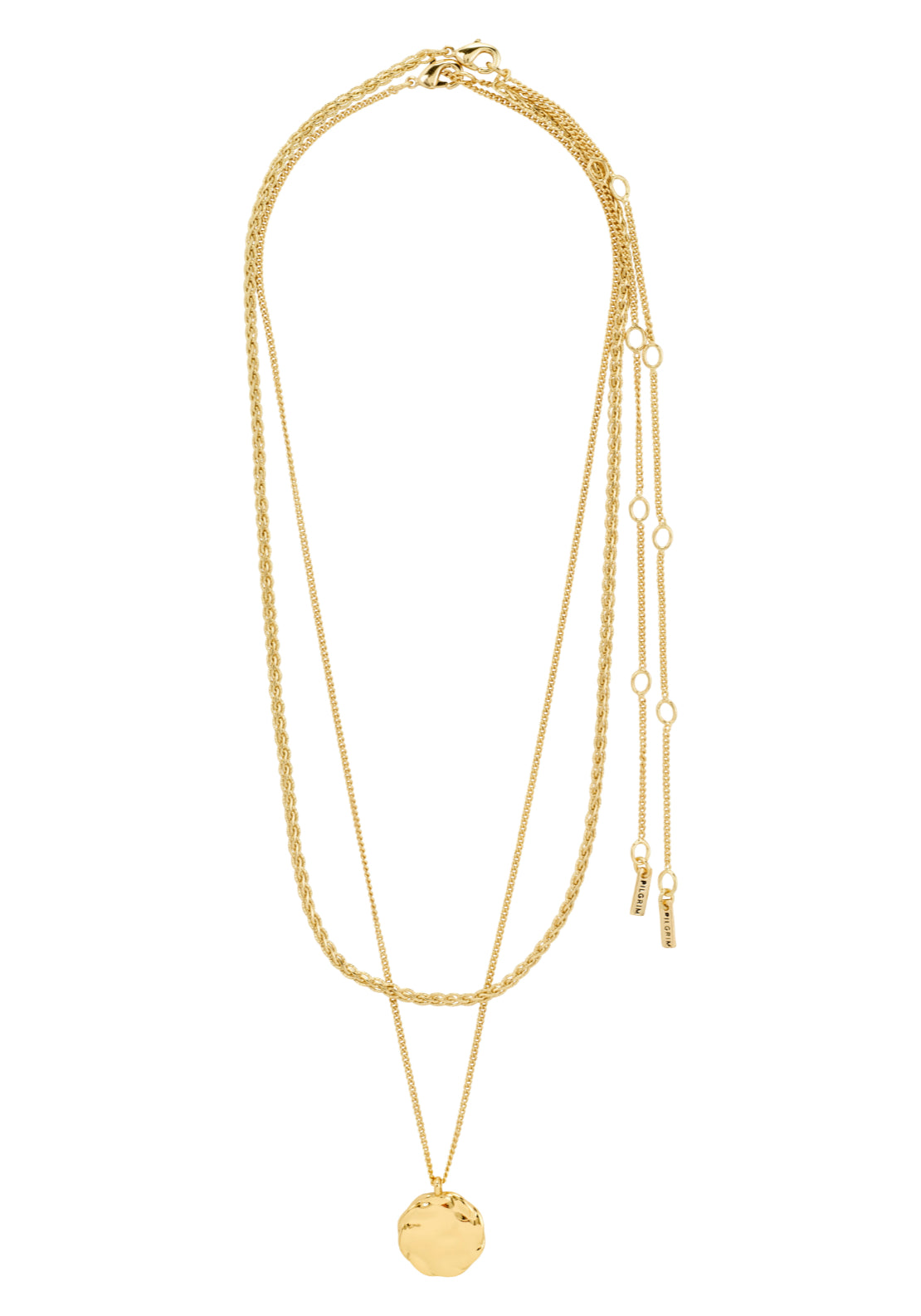 Declan Gold Plated 2 In 1 Necklace Set - Gold