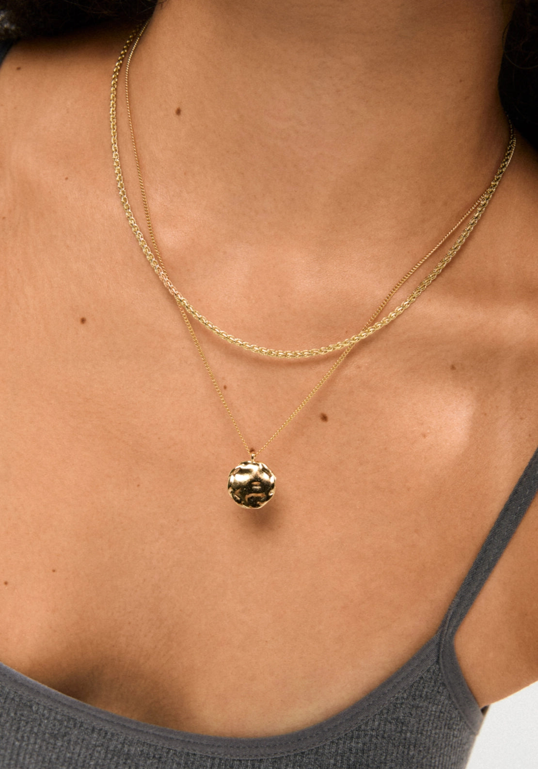 Declan Gold Plated 2 In 1 Necklace Set - Gold