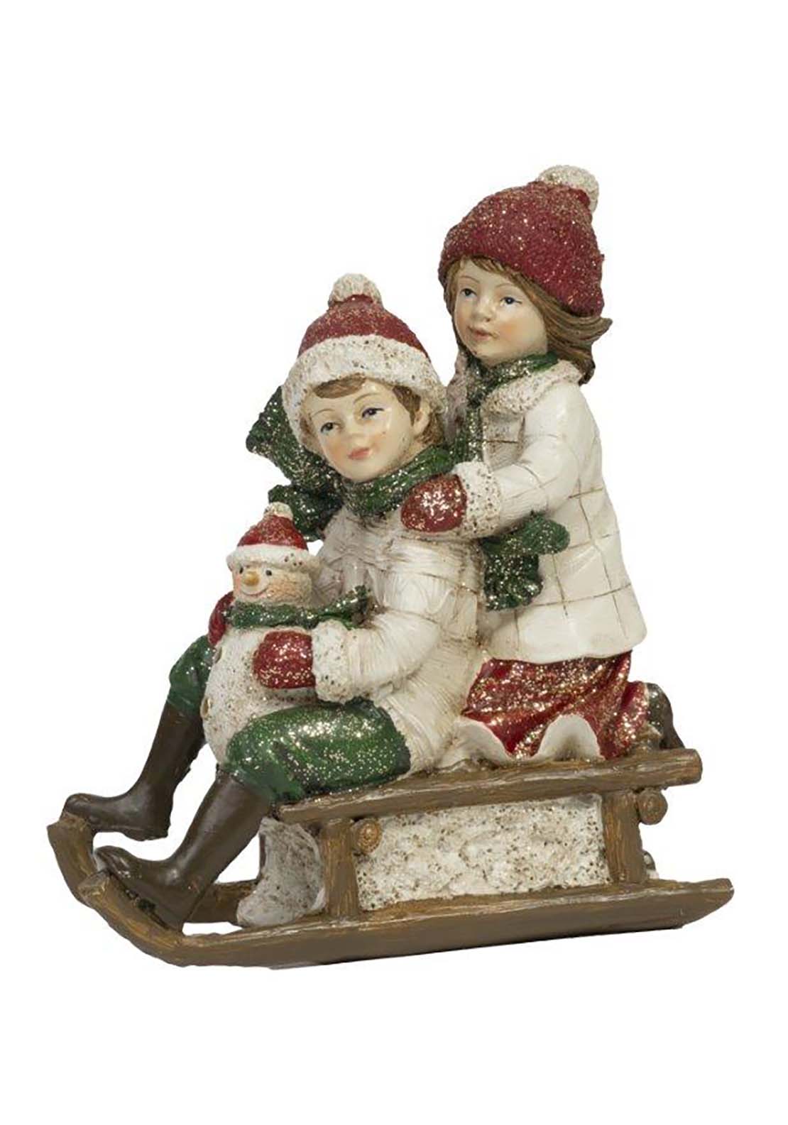 The Home Christmas Kids On Christmas Sled 1 Shaws Department Stores